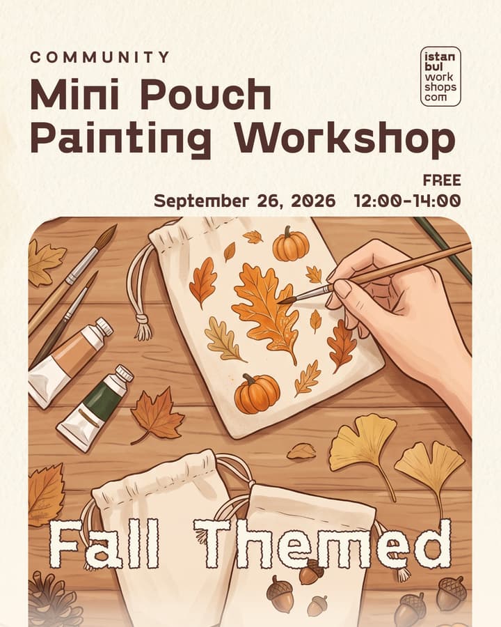 Mini Pouch Painting Workshop/ Fall Themed